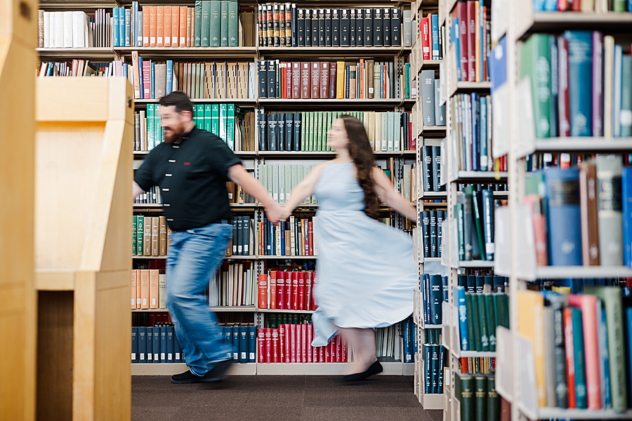 blurred motion library engagement photos