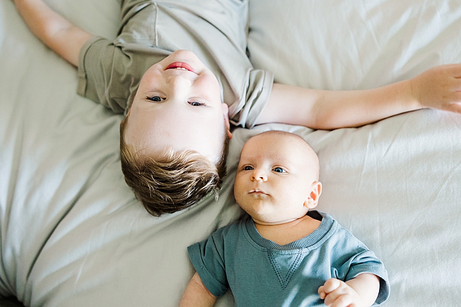 brothers at lifestyle newborn session