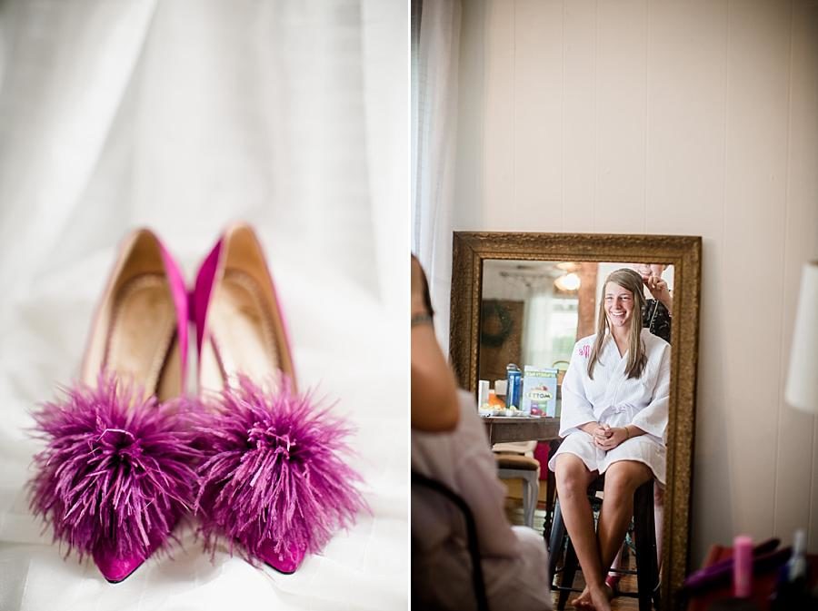 Kate Spade shoes at this RiverView Family Farm Wedding by Knoxville Wedding Photographer, Amanda May Photos.