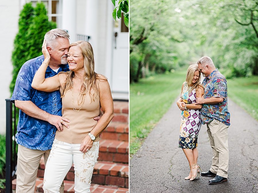 laughing at maple grove estate engagement