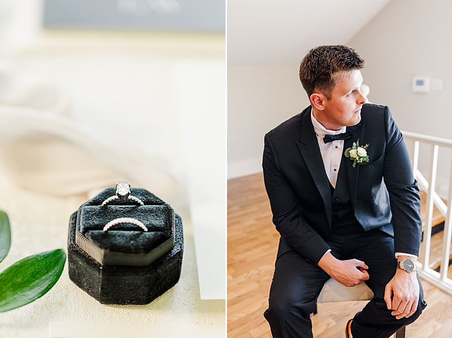 wedding rings in black box