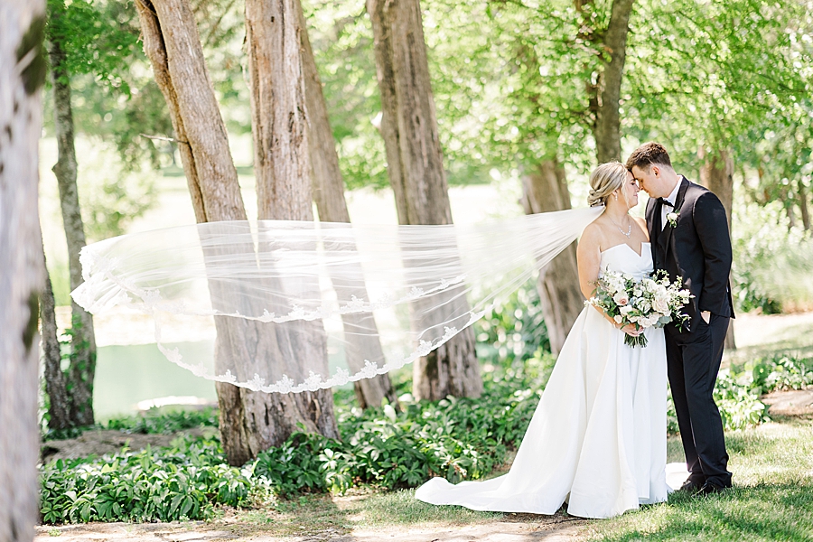 flowy wedding veil