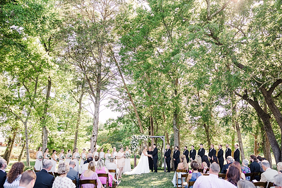 wide shot of marblegate wedding ceremony