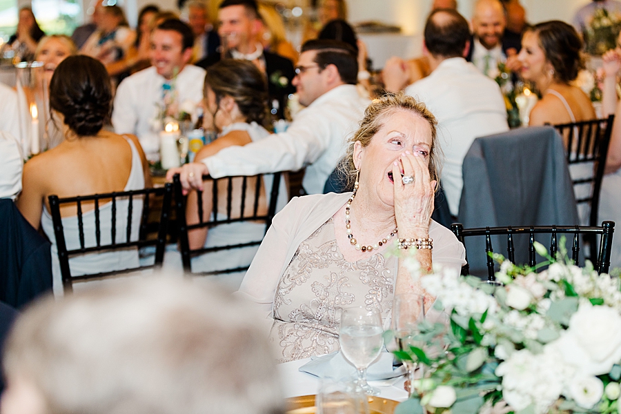 guest laughing during speech