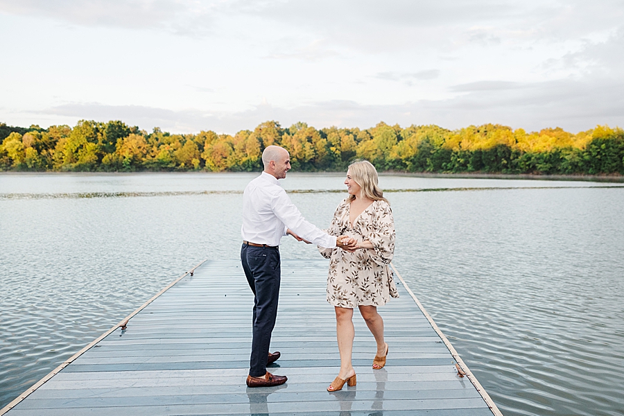 couple dancing on dock