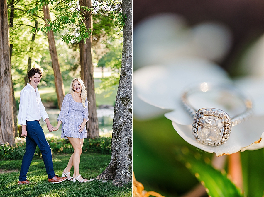 up close of the ring at marblegate farm engagement