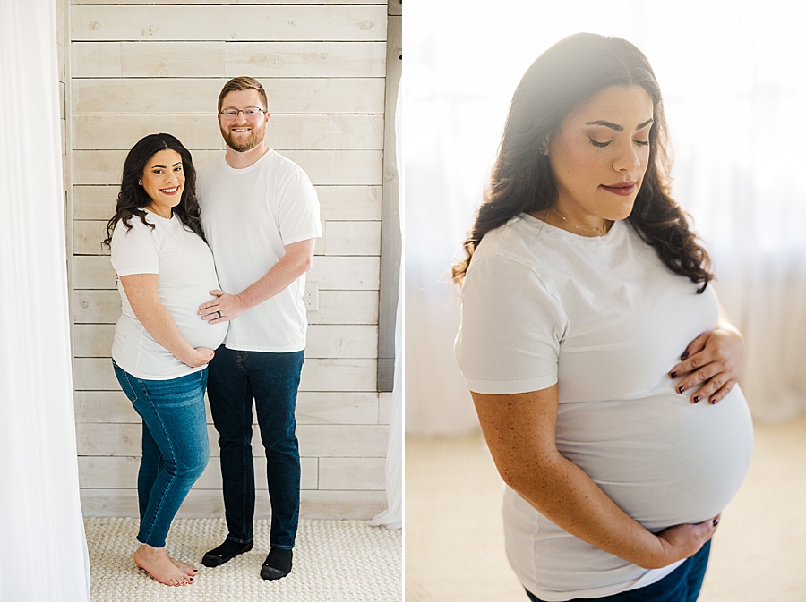 baby bump at maternity session