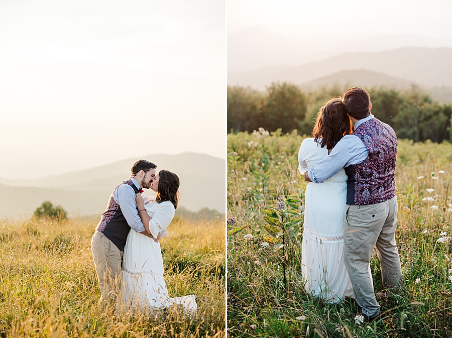 kissing at max patch sunset