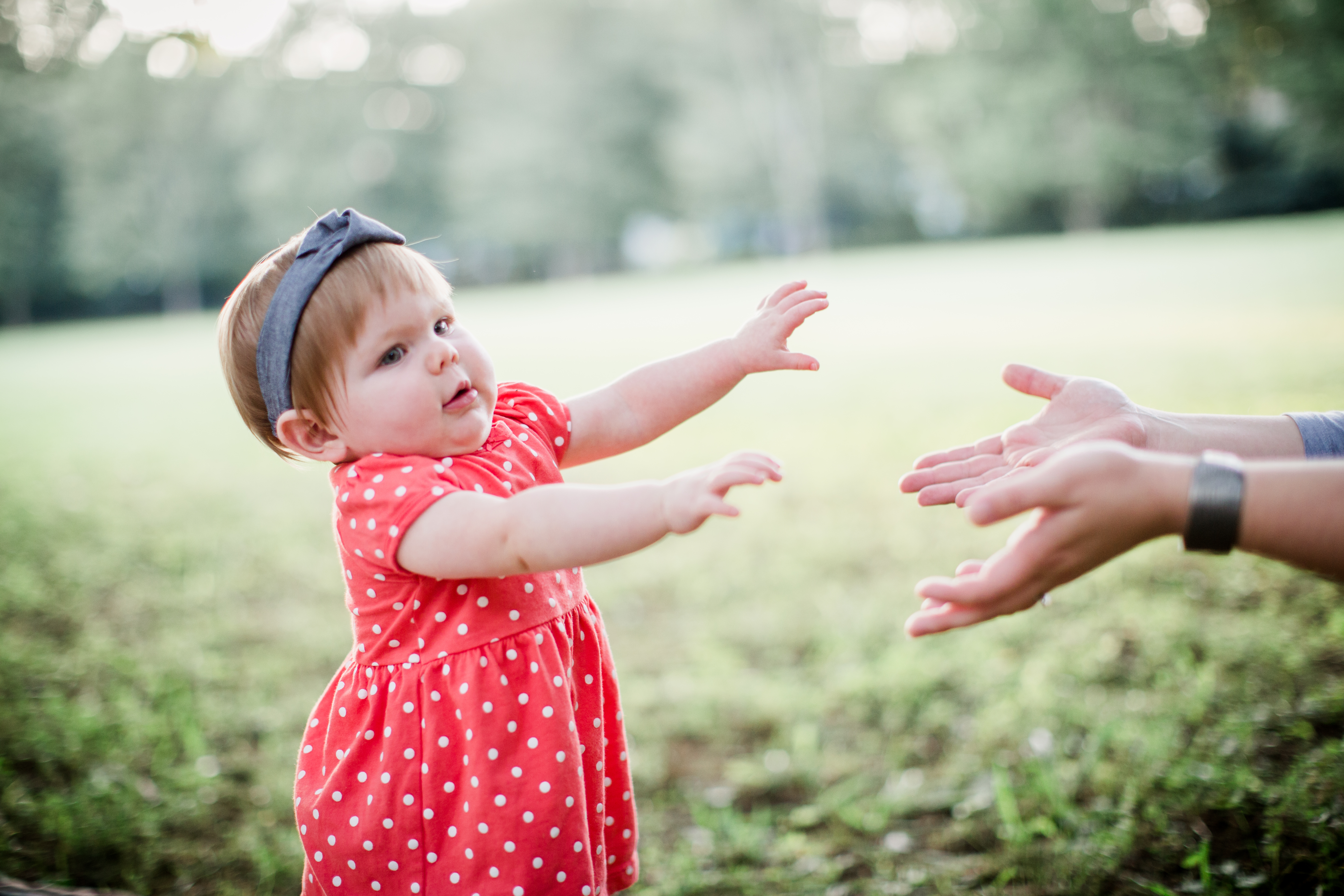 Reaching to mommy at this Adair Park family session by Knoxville Wedding Photographer, Amanda May Photos.