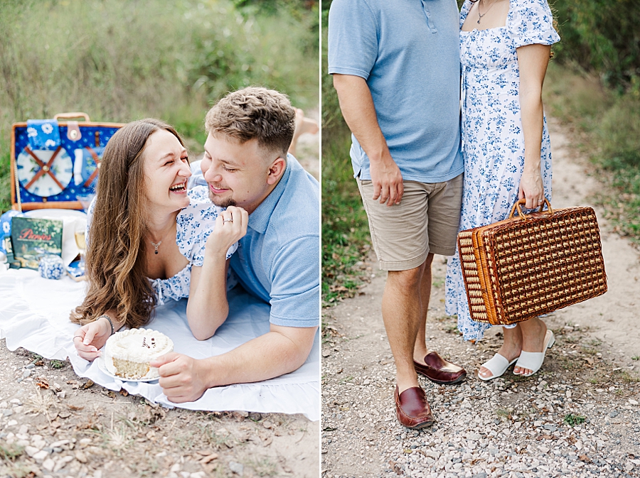 picnicking at meads quarry engagement