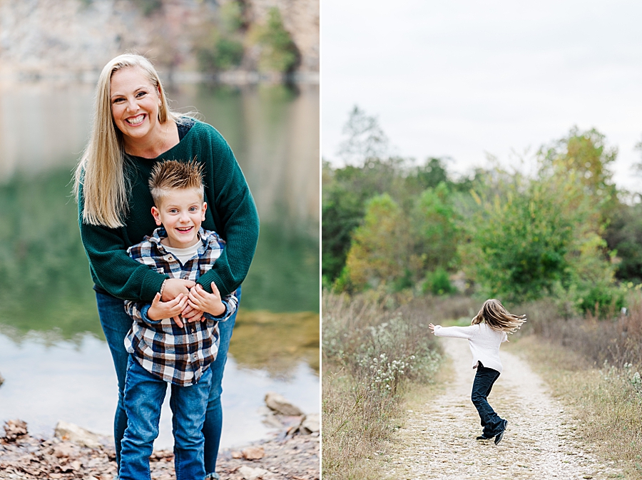 mother and son at mead's quarry family session