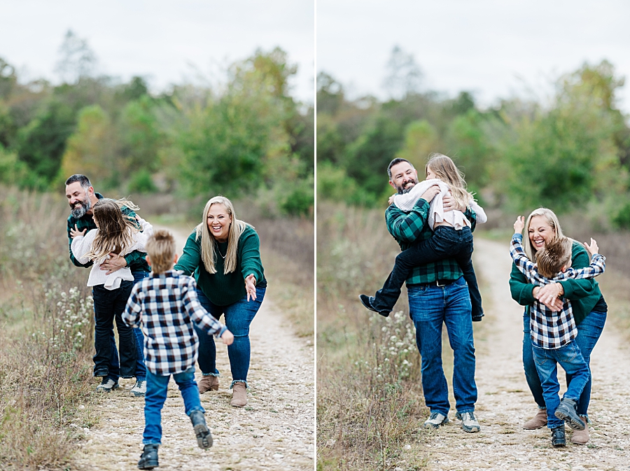 family of four at mead's quarry family session