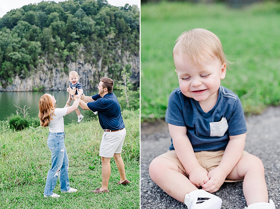 family of three at melton hill park