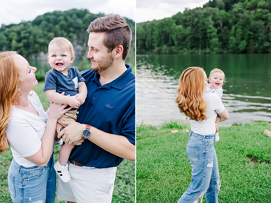 parents with their son at melton hill