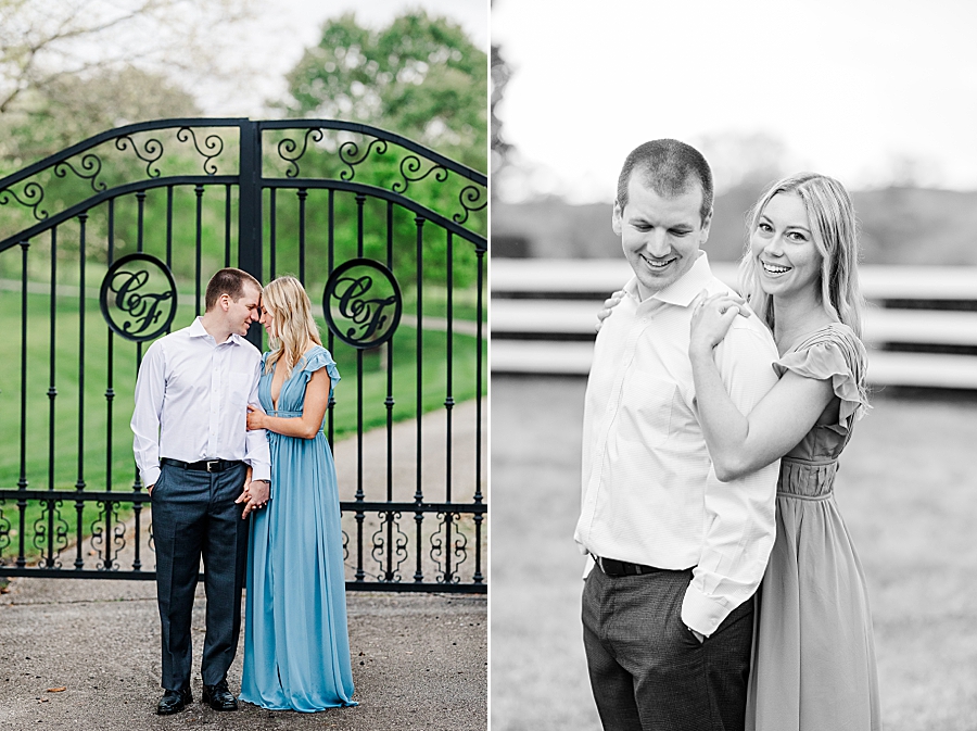 Wrapping arms around him at Castleton Engagement by Amanda May Photos