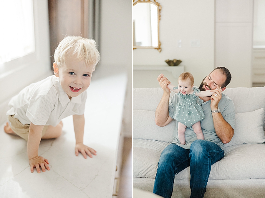 boy on counter at nashville lifestyle session