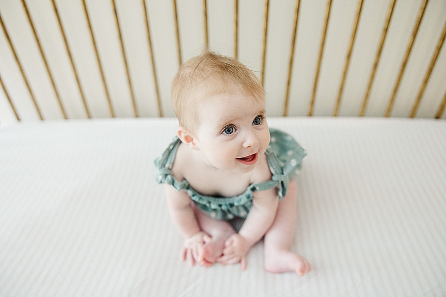 baby girl in crib