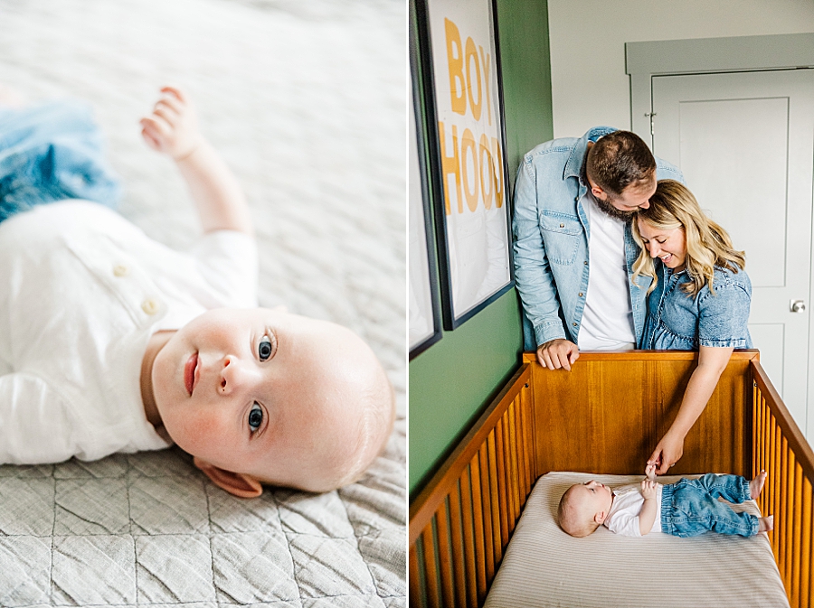 baby in crib at nashville lifestyle session
