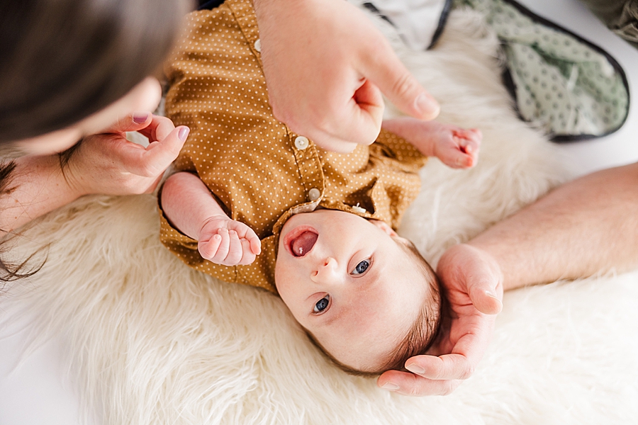 baby boy newborn session at highlight studio