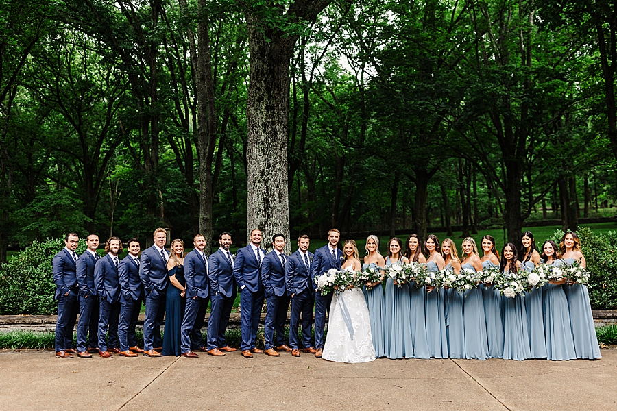 large bridal party at page road estate