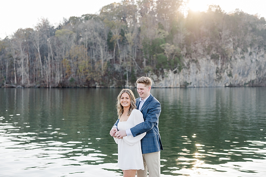 golden hour at park engagement session