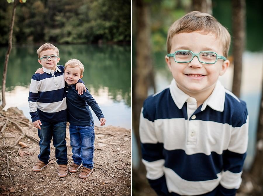 Brothers at this Meads Quarry Sunrise Session by Knoxville Wedding Photographer, Amanda May Photos.