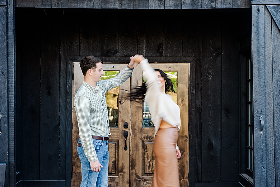 puppy engagement session at castleton