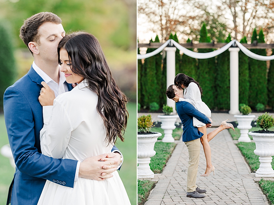 bokeh background at puppy engagement