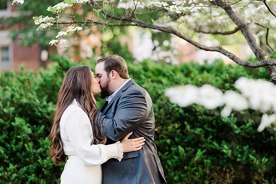 Kissing during Julianna Engagement by Amanda May Photos
