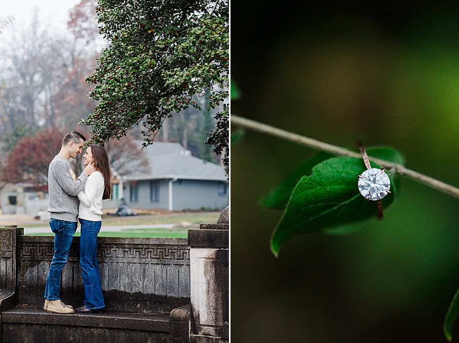 ring at sequoyah hills engagement