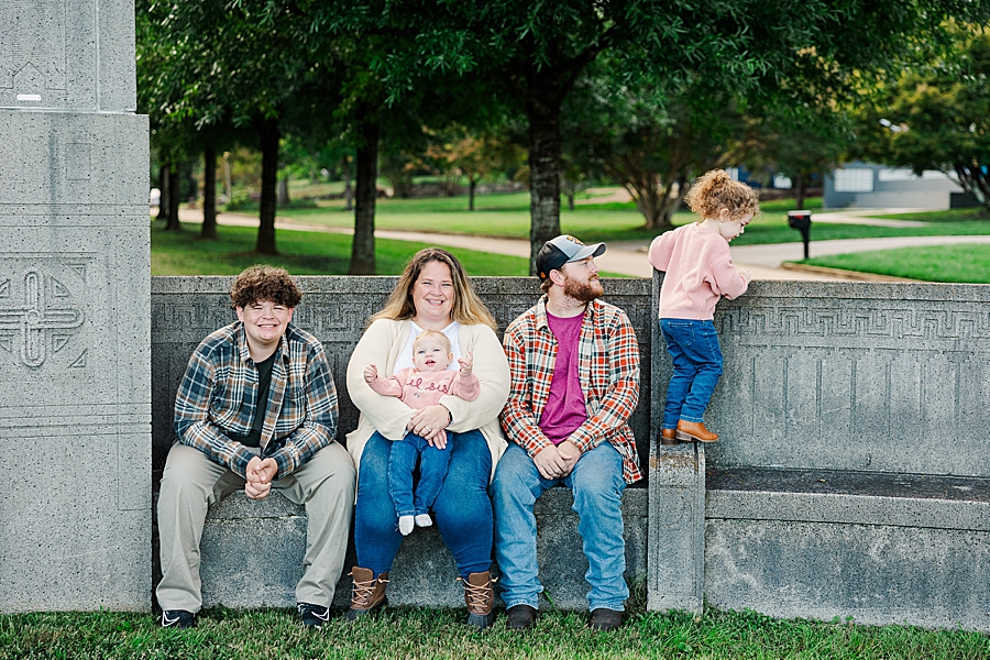 family photo at sequoyah hills park