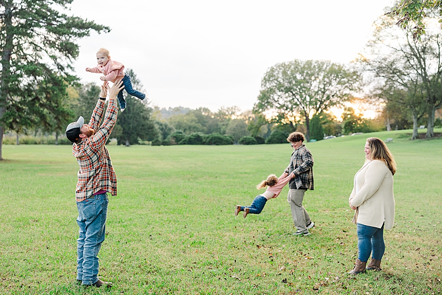 parents playing with kids