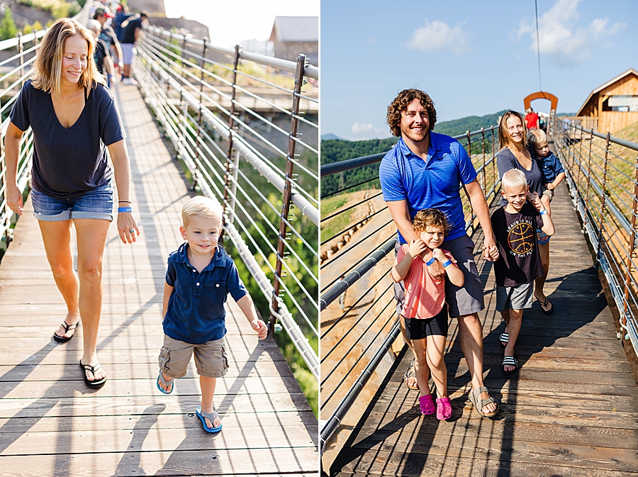 the whole family at the skybridge