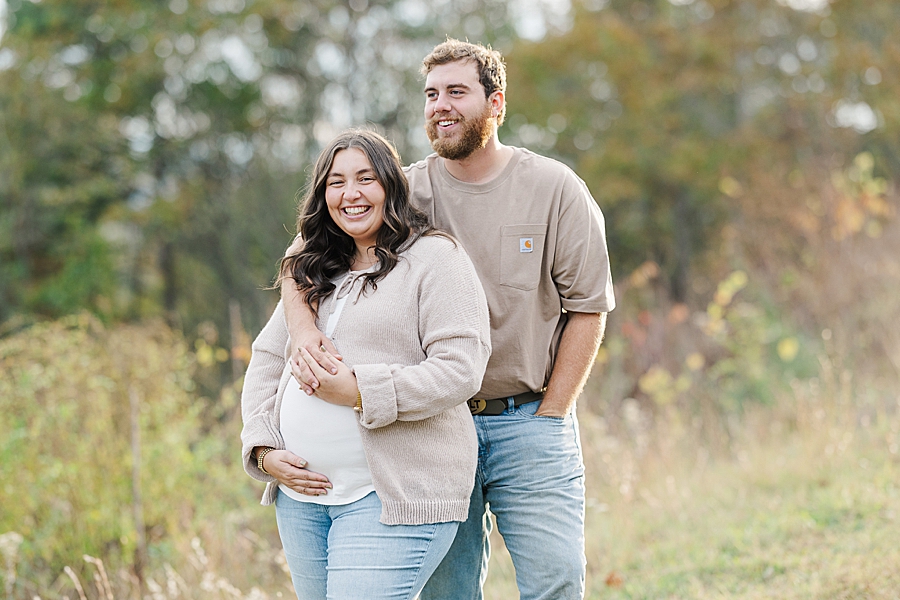 cute couple at smoky mountain maternity