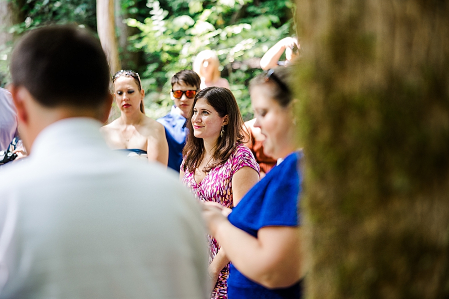 guests at smoky mountain wedding ceremony