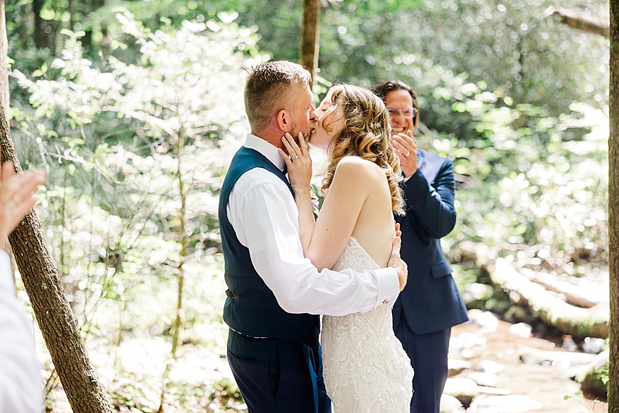 you may kiss the bride at smoky mountain wedding