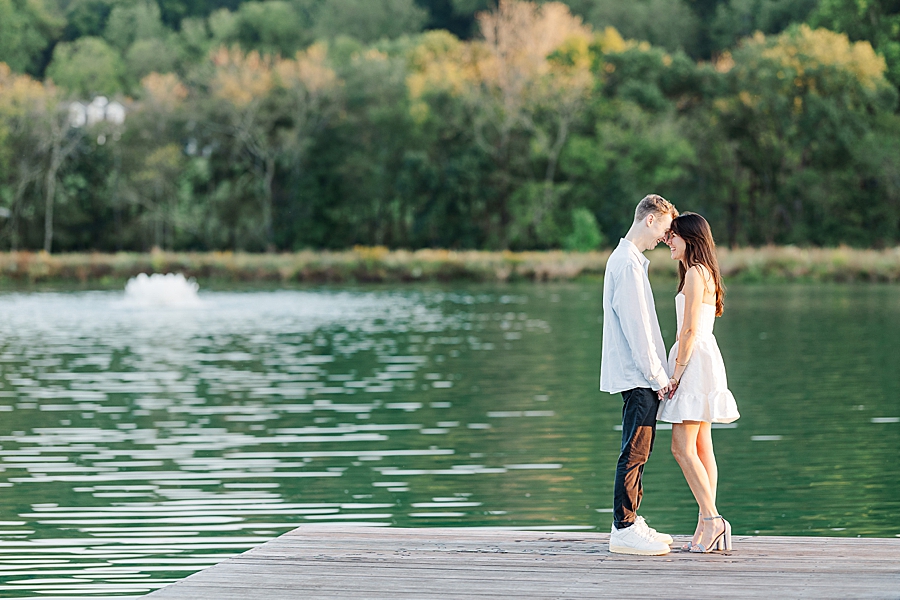 southall farm engagement session at golden hour