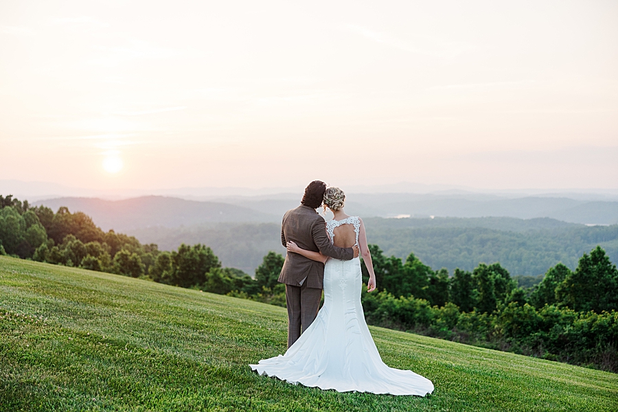 Watching the sunset at The Loyston Wedding Venue by Amanda May Photos