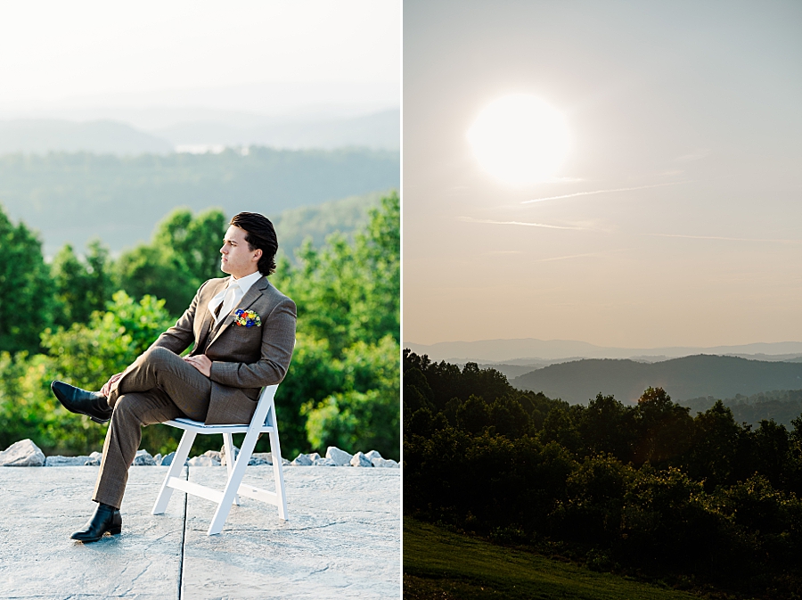 Sunshine on the mountains at The Loyston Wedding Venue by Amanda May Photos