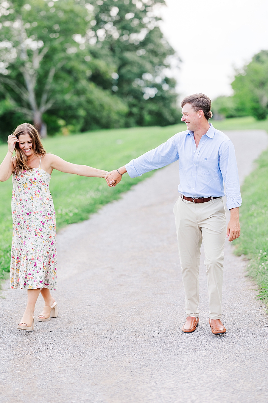 couple at summer engagement