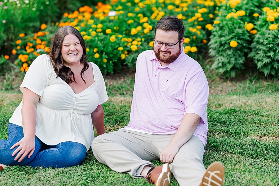 hot summer ut gardens engagement session