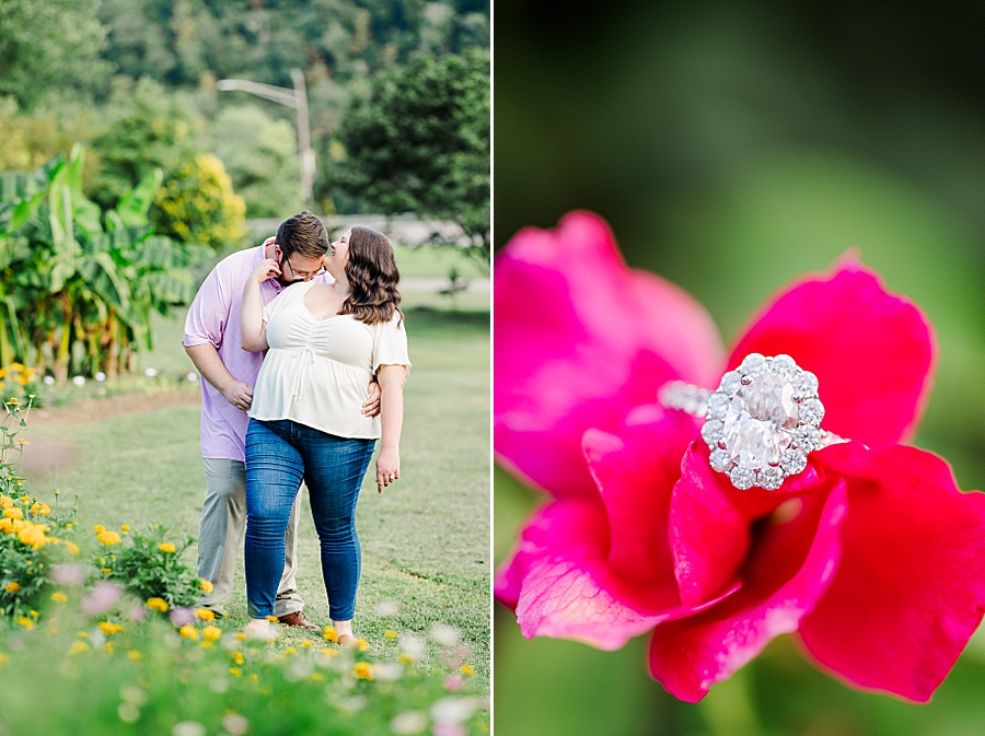 beautiful ring at summer ut gardens engagement