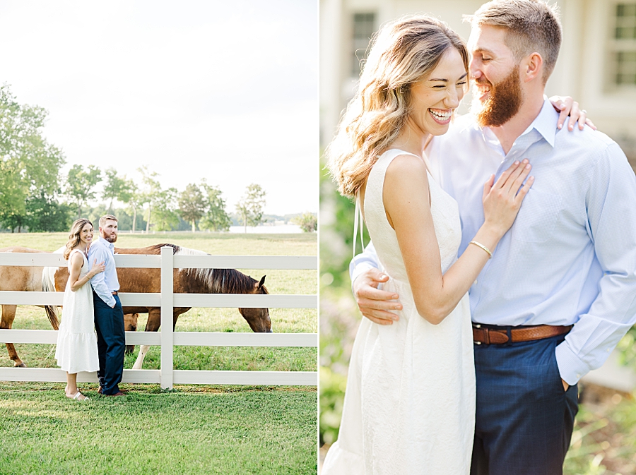 engagement at working horse farm