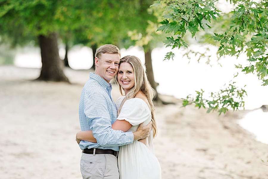 sunset engagement session on beach