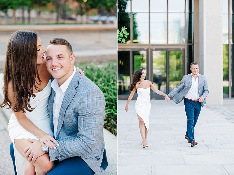 playful couple at tennessee capitol