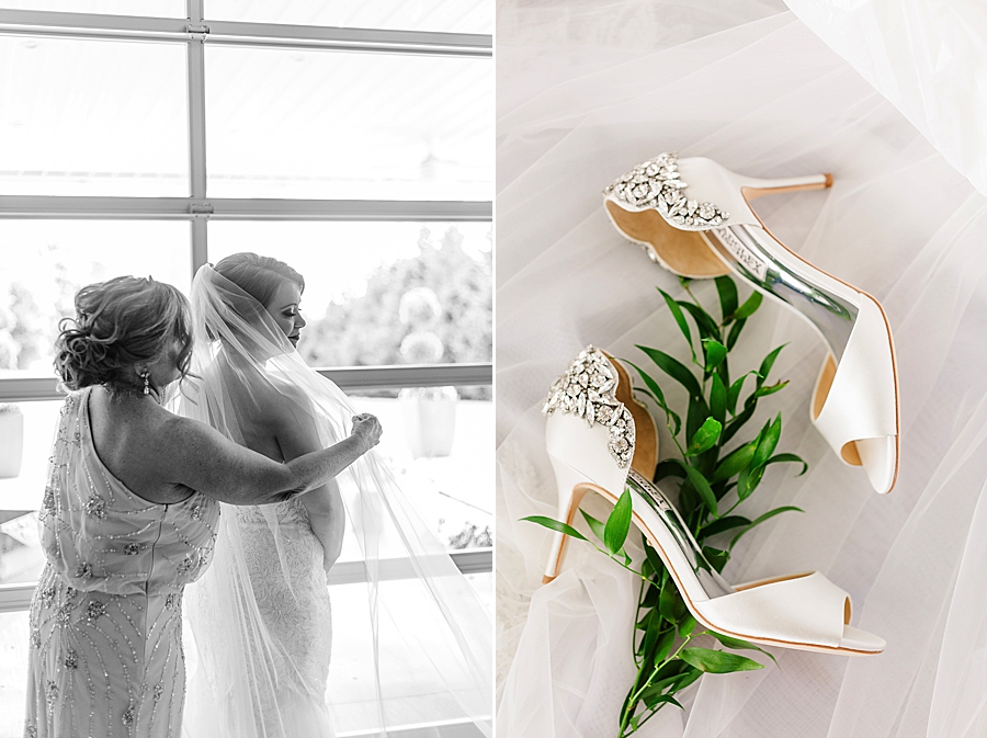 bridal shoes at the carriage house