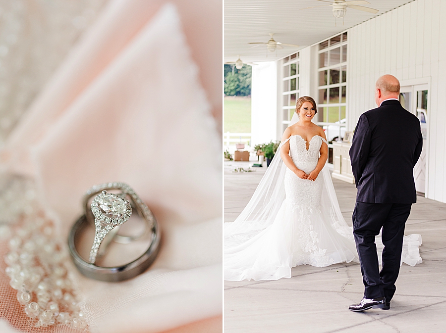 wedding rings at the carriage house