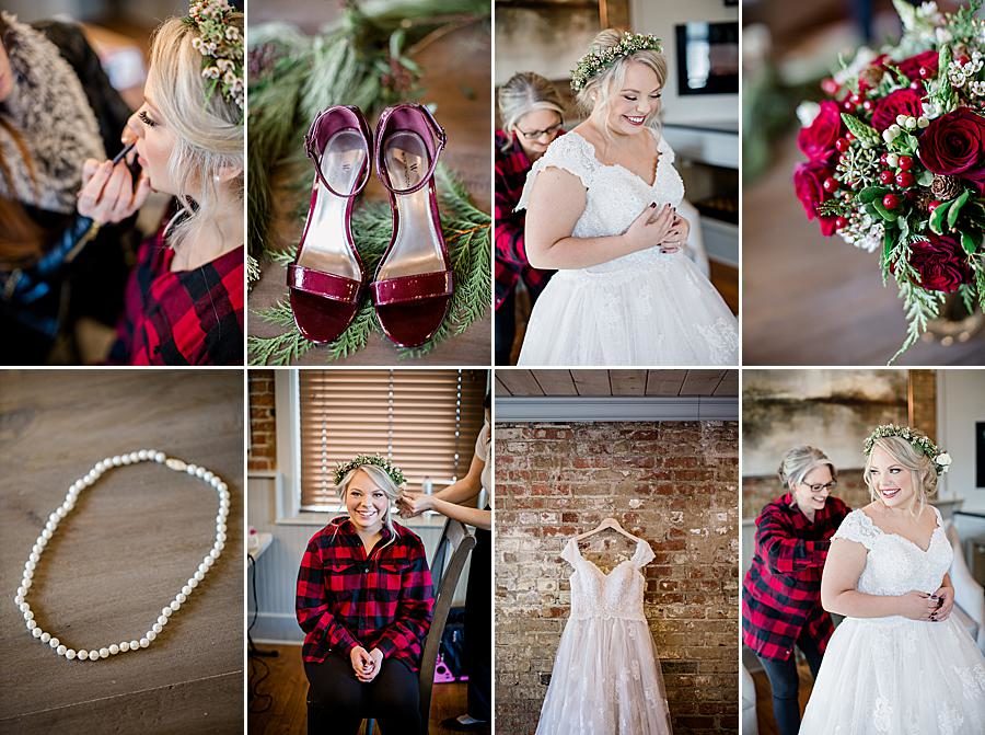 Getting ready at this The Foundry Wedding by Knoxville Wedding Photographer, Amanda May Photos.