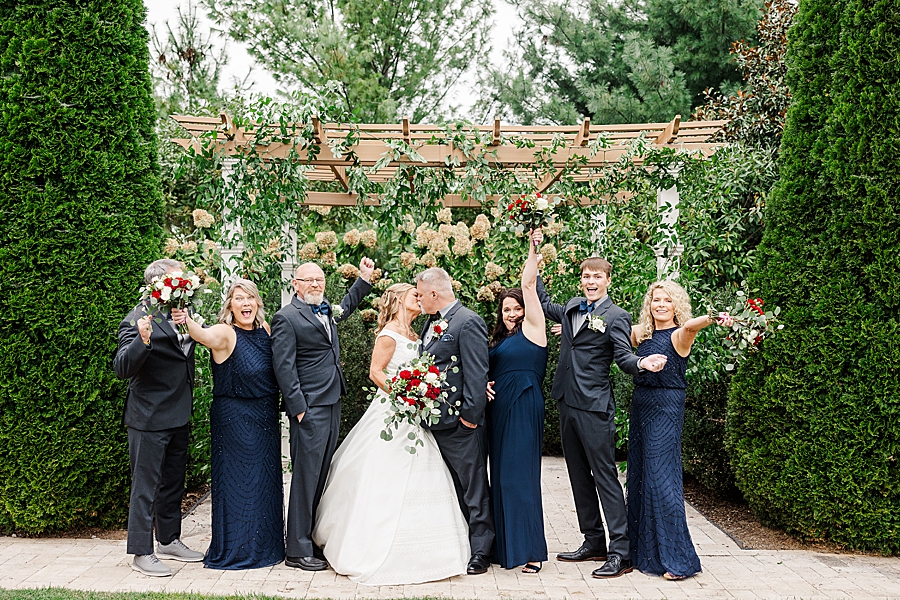 wedding party in navy blue