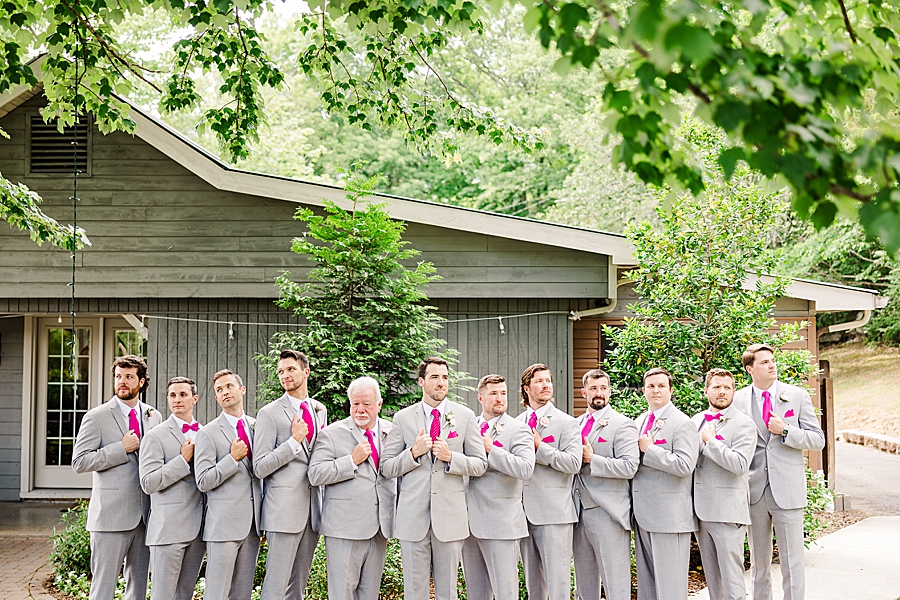 groom and groomsmen at the venue chattanooga